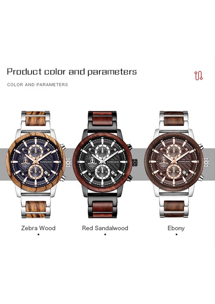 Gümüş Mavi Kutu Kunhuang Ahşap Saatler Lüks Aydınlık Çok Fonksiyonlu Ahşap Erkek Kuvars Retro Izle Moda Spor Saatler Zegarek Męski (Yurt Dışından) indirimleri