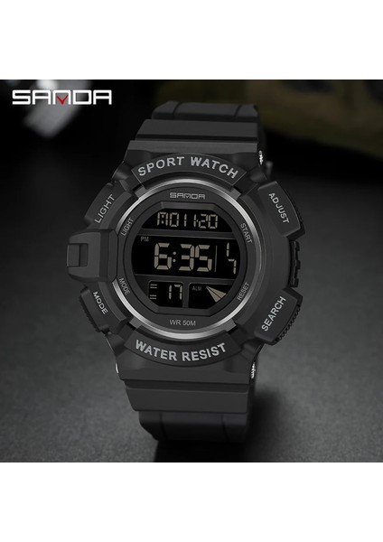 Gri Sanda Erkek Saatler Suya Dayanıklı Askeri Spor Saatler Erkekler LED Dijital Saatler Elektronik Kol Saatleri Relogio Masculino (Yurt Dışından) modelleri