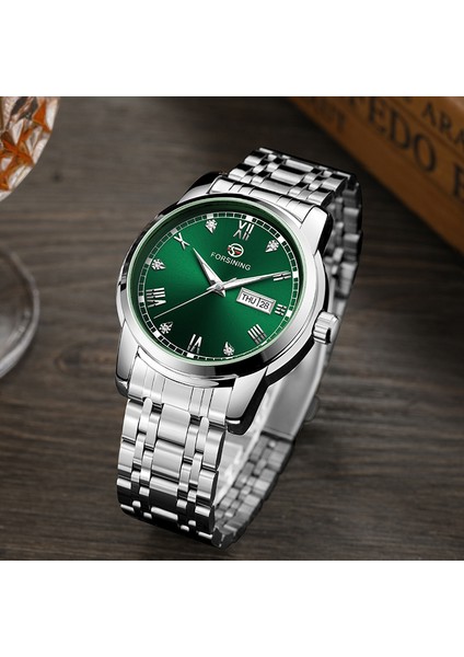 Altın Yeşil Forsınıng Otomatik Erkek Saatler Lüks Tasarım Otomatik Gün Datejust Öz Rüzgar Mekanik Iş Erkek Saat Elbise Kol Saati Hediyeler (Yurt Dışından) modelleri