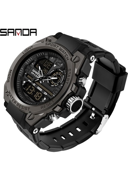 6024 Siyah Sanda Moda Erkek Spor Izle En Lüks Askeri Kuvars Izle Erkek 50 M Su Geçirmez Erkek Saat Relogio Masculino (Yurt Dışından)