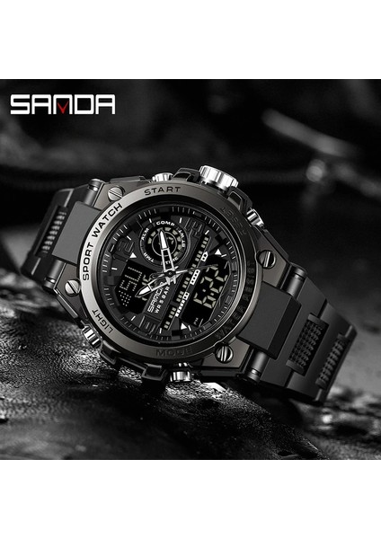 6024 Siyah Sanda Moda Erkek Spor Izle En Lüks Askeri Kuvars Izle Erkek 50 M Su Geçirmez Erkek Saat Relogio Masculino (Yurt Dışından)