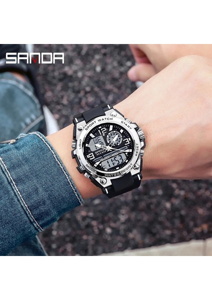 6024 Siyah Sanda Moda Erkek Spor Izle En Lüks Askeri Kuvars Izle Erkek 50 M Su Geçirmez Erkek Saat Relogio Masculino (Yurt Dışından)