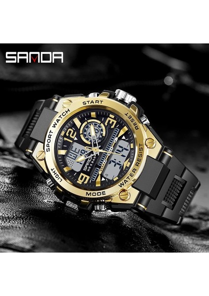 6024 Siyah Sanda Moda Erkek Spor Izle En Lüks Askeri Kuvars Izle Erkek 50 M Su Geçirmez Erkek Saat Relogio Masculino (Yurt Dışından)
