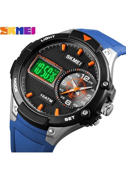 Siyah Kara Kutu Skmeı Erkekler Kuvars Dijital Saat Yaratıcı Çift Ekran Spor Saatler Erkek Su Geçirmez LED Kol Saati Montre Homme Saat Relojes (Yurt Dışından) fiyatları