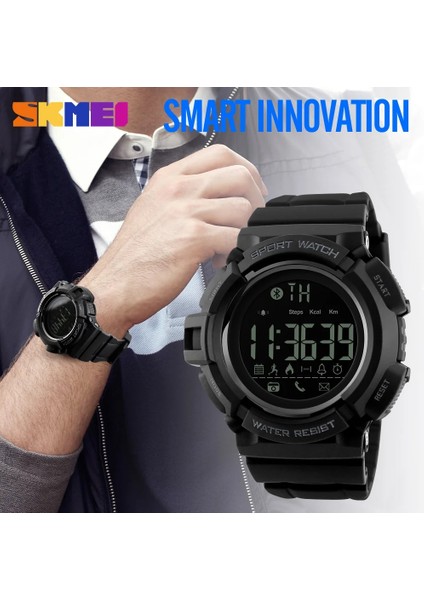 Siyah Lüks Marka Bluetooth Akıllı Saat Uzaktan Kamera Pedometre Kalori Spor Izci Ios Android Için Erkekler Spor Saatler (Yurt Dışından) modelleri