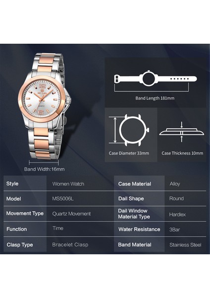 Kadınlar Gümüş Megır Lüks Marka Kadın Elbise Saatler Moda Gül Altın Bilezik Izle Bayanlar Kol Saati Kadın Kuvars Saat Montre Femme (Yurt Dışından) indirimleri