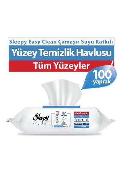 Easy Clean Çamaşır Suyu Katkılı Yüzey Temizlik Havlusu 100 Yaprak