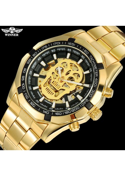 Kara Kutu T-Kazanan Erkekler Mekanik Saatler Kazanan En Lüks Marka Paslanmaz Çelik Saatler Kendinden Rüzgar Mekanik Erkek Saat (Yurt Dışından) fiyatları