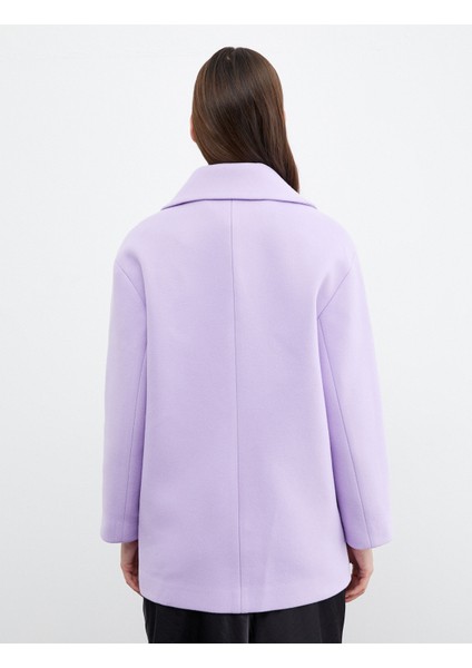 Tuba Ünsal x Koton - Kruvaze Düğmeli Kaşe Kaban fırsatları