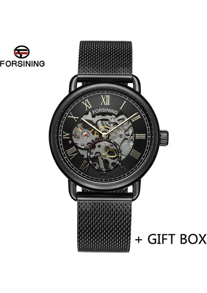 FS816801 Kutusu ile Forsınıng Erkekler Kol Saati Askeri Spor Erkek Saat Üst Marka Lüks Paslanmaz Çelik Klasik Adam Mekanik Saat 8168 (Yurt Dışından)