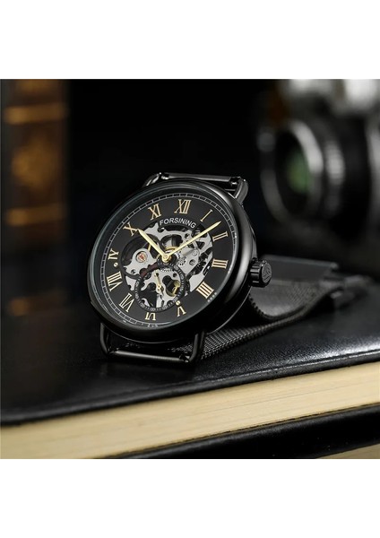 FS816801 Kutusu ile Forsınıng Erkekler Kol Saati Askeri Spor Erkek Saat Üst Marka Lüks Paslanmaz Çelik Klasik Adam Mekanik Saat 8168 (Yurt Dışından) fırsatları