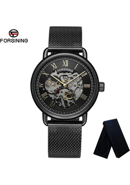 FS816801 Kutusu ile Forsınıng Erkekler Kol Saati Askeri Spor Erkek Saat Üst Marka Lüks Paslanmaz Çelik Klasik Adam Mekanik Saat 8168 (Yurt Dışından) indirimleri