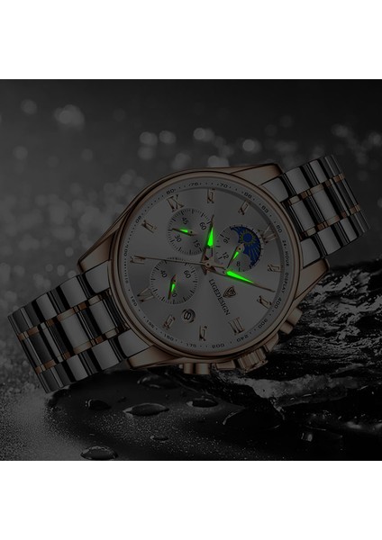 Gümüş Mavi L Lıge Moda Erkek Saatler Üst Marka Lüks Iş Erkek Izle Erkekler Için Paslanmaz Çelik Su Geçirmez Kuvars Saat Relogio Masculino (Yurt Dışından) fırsatları