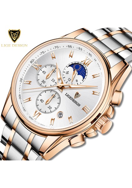 Gümüş Mavi L Lıge Moda Erkek Saatler Üst Marka Lüks Iş Erkek Izle Erkekler Için Paslanmaz Çelik Su Geçirmez Kuvars Saat Relogio Masculino (Yurt Dışından) indirimleri