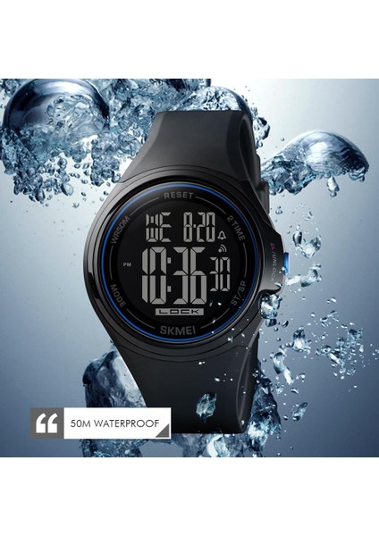Siyah Skmeı 1602 Dokunmatik Ekran Dijital Erkek Izle Su Geçirmez LED Işıklı Çalar Saat Düşmeye Dayanıklı Spor Saatler Montre Homme (Yurt Dışından) fiyatları