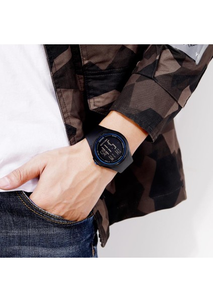 Siyah Skmeı 1602 Dokunmatik Ekran Dijital Erkek Izle Su Geçirmez LED Işıklı Çalar Saat Düşmeye Dayanıklı Spor Saatler Montre Homme (Yurt Dışından) indirimleri