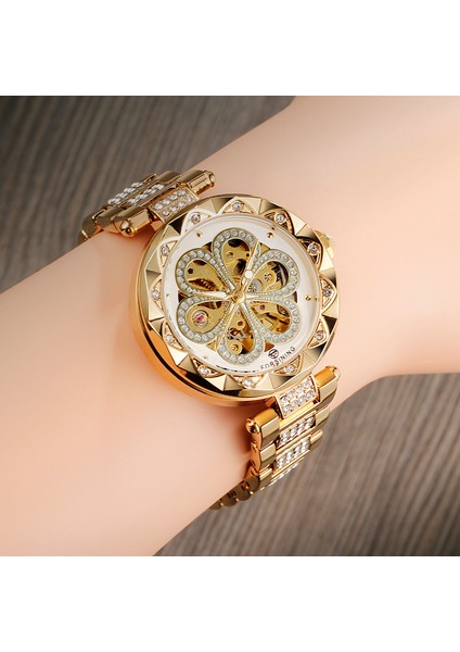 Bakır Siyah Forsining Kadınlar Zarif Kuvars Izle Oyma Delikli Tasarım Paslanmaz Çelik Kayış Su Geçirmez Bayanlar Lüks Kol Saati Reloj (Yurt Dışından) modelleri