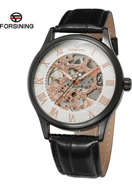 Gümüş Siyah Forsınıng Basit Rüzgar Içi Boş Roma Dijital Ölçekli Mekanik Hareket Mekanik Saat Dairesel Kemer Erkek ve Kadın Saatleri (Yurt Dışından) fiyatları