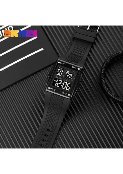 Gümüş Siyah Moda Erkekler Için 2 Zaman Dijital Saat Skmeı Spor Saatler Erkek LED Elektronik Saat Su Geçirmez Geri Sayım Kol Saati Reloj Hombre (Yurt Dışından) indirimleri