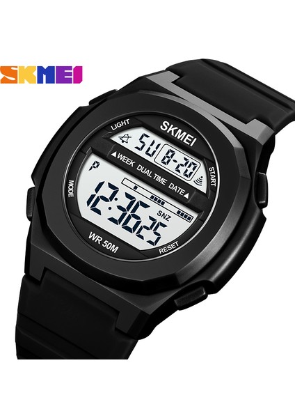 Haki Skmeı Japonya Dijital Hareketi LED Işık Erkek Spor Saatler 5bar Su Geçirmez Chrono Çift Zamanlı Kol Saati Erkek Saat Reloj Hombre (Yurt Dışından) fiyatları