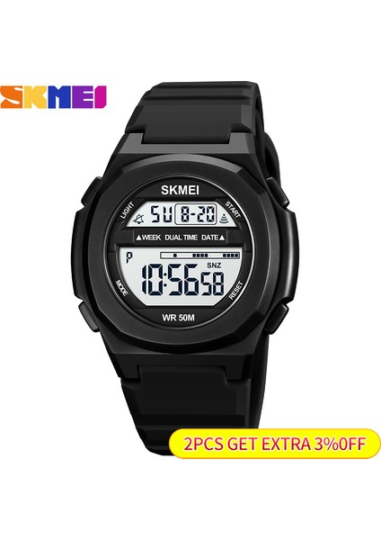 Haki Skmeı Japonya Dijital Hareketi LED Işık Erkek Spor Saatler 5bar Su Geçirmez Chrono Çift Zamanlı Kol Saati Erkek Saat Reloj Hombre (Yurt Dışından) modelleri