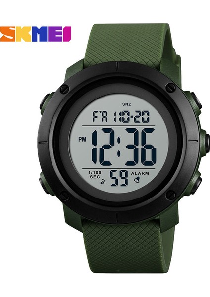 Yeşil Beyaz 1426 Skmeı Marka En Lüks Su Geçirmez LED Dijital Spor Saatler Erkekler Moda Rahat Erkek Kol Saatleri Saat Adam Relogio Masculino (Yurt Dışından)