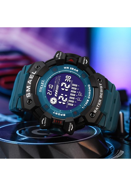Siyah Beyaz Smael Erkek Saat Askeri Suya Dayanıklı Spor Izle LED Dijital Bilek Kronometre Erkek 8050 Relogio Masculino Saatler (Yurt Dışından) modelleri