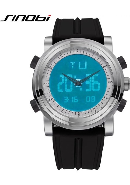 11S9368G04 Sınobı 9368 Relogio Masculino Dijital Saat Erkekler Kol Saati Tarih Su Geçirmez Kronograf Koşu Saatleri Montres Femmes Spor Saat (Yurt Dışından) fırsatları