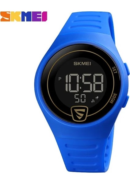 Mavi Siyah Skmeı 1798 Dijital Saat Spor Genç Erkek Kız Kol Saati Için Dijital Saat Su Geçirmez LED Ince Genç Izle Reloj Hombre (Yurt Dışından)