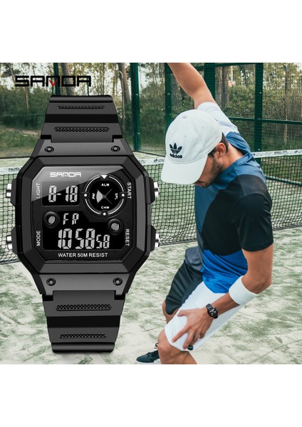 Beyaz Moda G Tarzı Erkekler Spor Saatler Moda Geri Sayım Erkek Su Geçirmez LED Dijital Saat Adam Askeri Saat Relogio Masculino (Yurt Dışından)