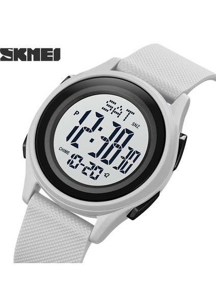 Beyaz Açık Spor Izle Erkekler Çok Fonksiyonlu Saatler Çalar Saat Chrono 5bar Su Geçirmez Dijital Saat Skmeı Relogio Masculino (Yurt Dışından)