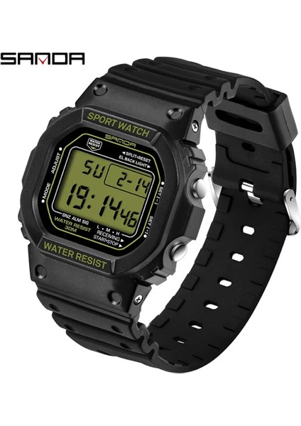 Kadın Kırmızı Sanda Spor Saat Erkekler ve Kadınlar Çift Su Geçirmez Askeri Saat Titreşim Moda Analog Kuvars Elektronik Saat (Yurt Dışından)