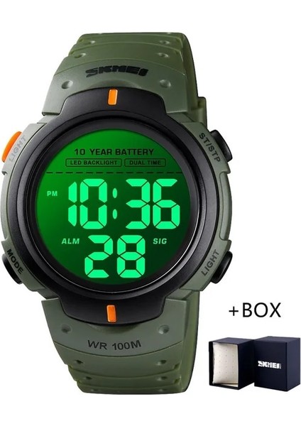 Yeşil Kutu Skmeı Çok Fonksiyonlu Dijital Spor Izle Erkekler 2 Zaman Kronometre Çalar Saat Erkek 100 M Su Geçirmez Kol Saatleri Erkek Reloj Hombre (Yurt Dışından)
