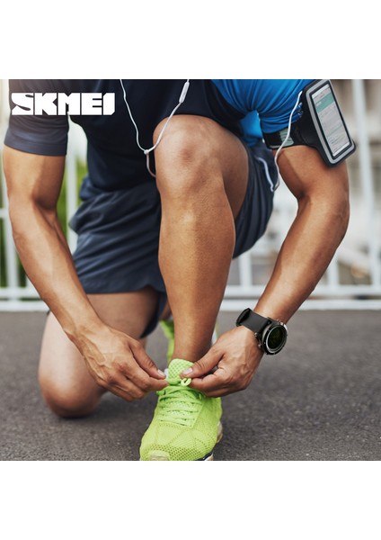 Siyah Skmeı Spor Bluetooth Dijital Kol Saatleri Moda Akıllı Saat Erkekler Pedometre Kalori Uzaktan Kamera LED Askeri Saatler Relogio (Yurt Dışından)