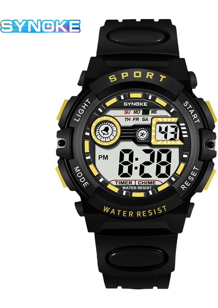 Sarı Marka Siyah Dijital Saat Erkekler Kadınlar Için Spor Su Geçirmez Açık Kronograf El Saati Piyade Şok Öğrenci Kol Saati (Yurt Dışından)