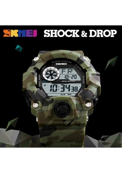 Mavi Ünlü G Stil Erkek Saatler Spor Kronograf Askeri Dijital Kol Saatleri Kamuflaj Şok Dayanıklı Montre Homme Erkek Saat Saat (Yurt Dışından) fırsatları