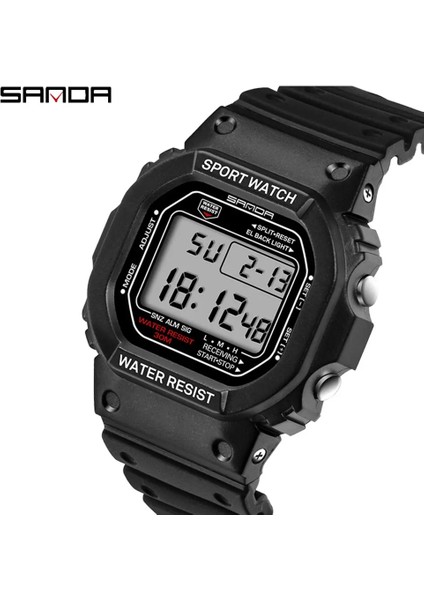 Kadın Kırmızı Sanda Spor Saat Erkekler ve Kadınlar Çift Su Geçirmez Askeri Saat Titreşim Moda Analog Kuvars Elektronik Saat (Yurt Dışından)