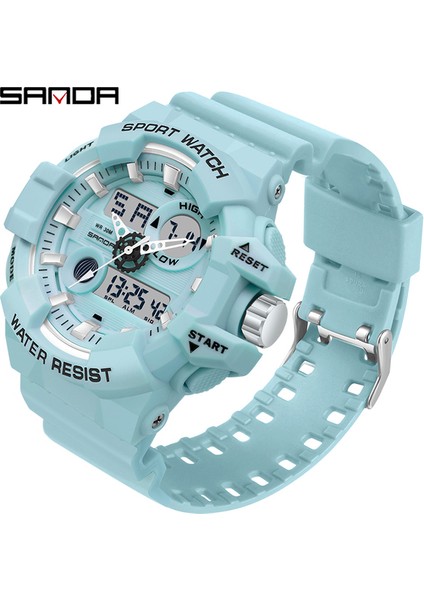 Pus Mavi Sanda Moda Askeri Erkek Saatler 30 M Su Geçirmez Spor Izle Erkekler Için LED Elektronik Kol Saatleri Relogio Masculino 780 (Yurt Dışından)