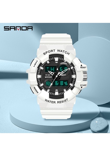 Pus Mavi Sanda Moda Askeri Erkek Saatler 30 M Su Geçirmez Spor Izle Erkekler Için LED Elektronik Kol Saatleri Relogio Masculino 780 (Yurt Dışından)
