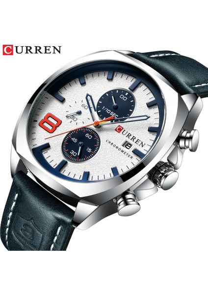 Siyah Kahve Kutusu 2020 Curren Erkekler Spor Saatler Moda Marka Lüks Analog Kuvars Clokc Kol Saati Relogio Masculino Su Geçirmez 30 M Reloj Hombre (Yurt Dışından)