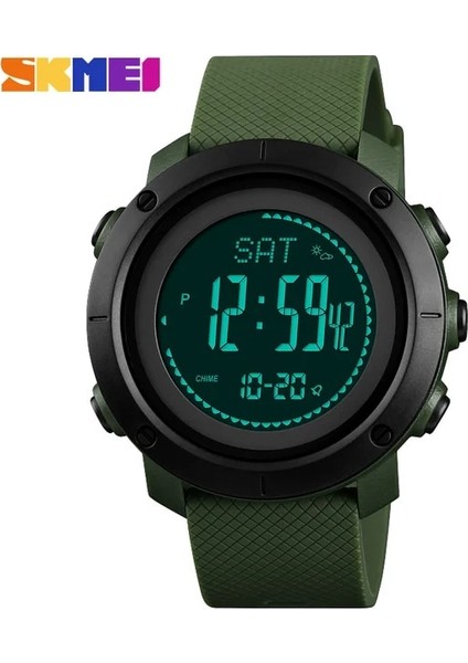 Abs Kadran Yeşil Skmeı Doğa Sporları Koşu Yüzme Tırmanma Yükseklik Basınç Pusula Pedometre Kronometre Askeri Ordu Elektronik Saat (Yurt Dışından)