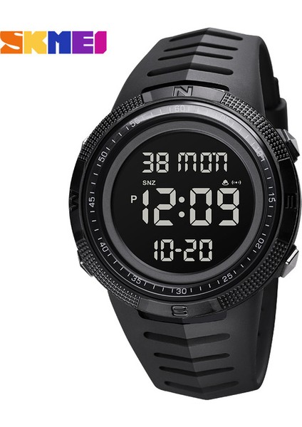 Siyah Siyah Erkek Spor Saatler Chrono Geri Sayım Erkekler Su Geçirmez Dijital Saat Erkekler Için Askeri Saat Erkek Moda Relojes Hombre Skmeı 2020 (Yurt Dışından)