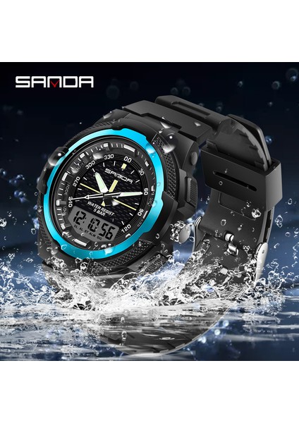 Siyah Gül Altın Sanda Yeni Elektronik Saat Çift Ekranlı Erkek Saati Açık Hava Spor Aydınlık Su Geçirmez Çok Fonksiyonlu Izle Lüks Saat (Yurt Dışından) fırsatları