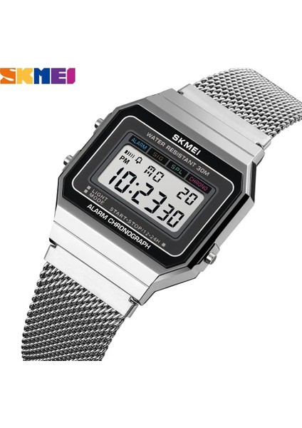 Siyah Skmeı LED Kronometre Erkek Kadın Saatler Spor Dijital Erkek Kol Saati Ince Arama Tasarım Su Geçirmez Erkek Kadın Izle Reloj 1660 (Yurt Dışından) fırsatları