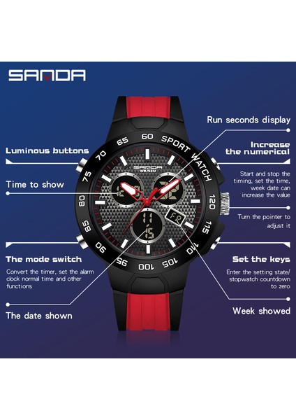 Altın Sanda En Lüks Saatler Erkekler Askeri Ordu Erkek Izle Su Geçirmez Spor Kol Saati Çift Ekran Izle Erkek Relogio Masculino (Yurt Dışından) fiyatları