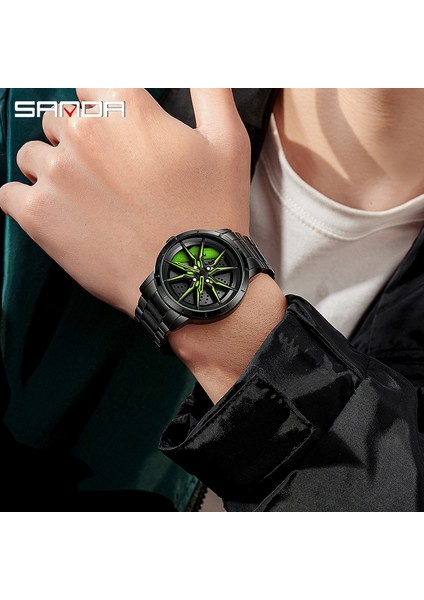 Çelik Gümüş Kırmızı Sanda Yeni Erkek Yarış Izle Spor Saat Araba Fren Yeşil Kaliper Kadran Trend Kişilik Erkek Saatler Su Geçirmez Relogio Masculino (Yurt Dışından) indirimleri