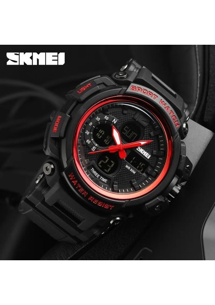 Siyah Skmeı Erkekler Askeri Spor Izle 1343 Yeni 50 M Su Geçirmez Ordu Izle Dayanıklı Şok LED Kuvars Dijital Saat Relogios Masculino (Yurt Dışından) fırsatları
