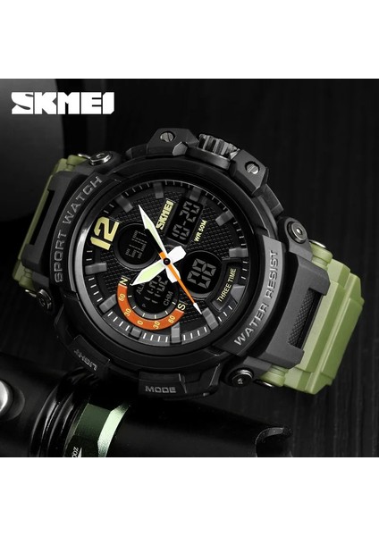 Siyah Skmeı Erkekler Askeri Spor Izle 1343 Yeni 50 M Su Geçirmez Ordu Izle Dayanıklı Şok LED Kuvars Dijital Saat Relogios Masculino (Yurt Dışından) indirimleri