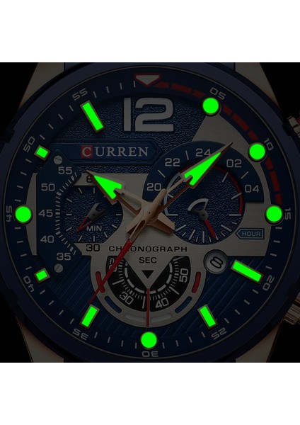 Mavi Curren Yeni Yeşil Erkek Saatler Üst Marka Lüks Paslanmaz Çelik Kuvars Izle Erkekler Spor Tarihi Erkek Saat Su Geçirmez Kol Saati (Yurt Dışından) modelleri