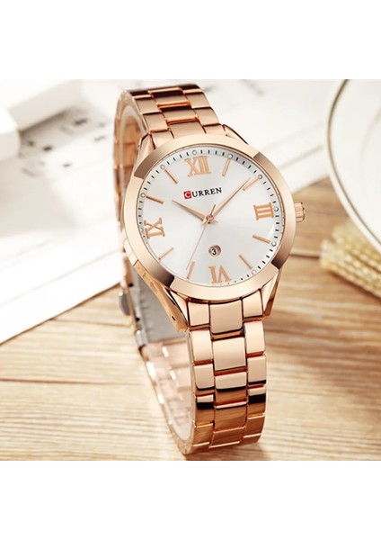 Gül Beyaz Kutu Curren Altın Izle Kadın Saatler Bayanlar 9007 Çelik Kadın Bilezik Saatler Kadın Saat Relogio Feminino Montre Femme (Yurt Dışından) indirimleri